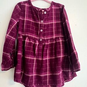 Jumping Beans Purple Plaid Button Down Shirt